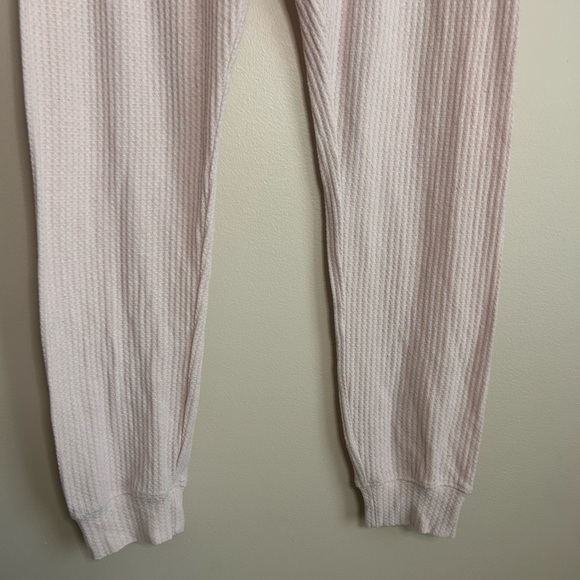 Anthropologie Pink Vista Hacci Thermal Knit Lounge Joggers Size Large - Picture 6 of 10